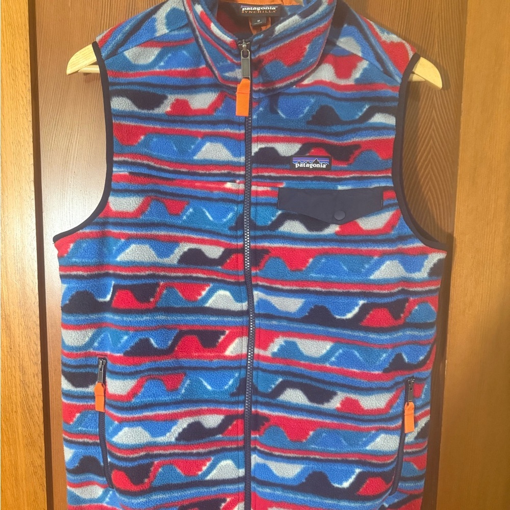 Patagonia Synchilla Red and Blue Fleece